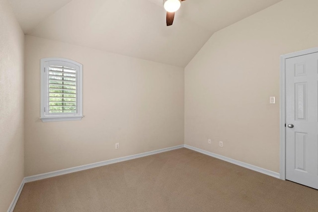 4013 Gloucester Dr, Cedar Park, TX 78613 - bonus room with lofted ceiling, a ceiling fan, and carpet flooring