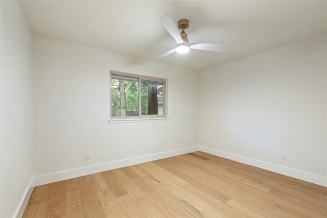 12001 Mossbrook Cv, Austin, TX 78750 - spare room featuring light wood-type flooring and ceiling fan