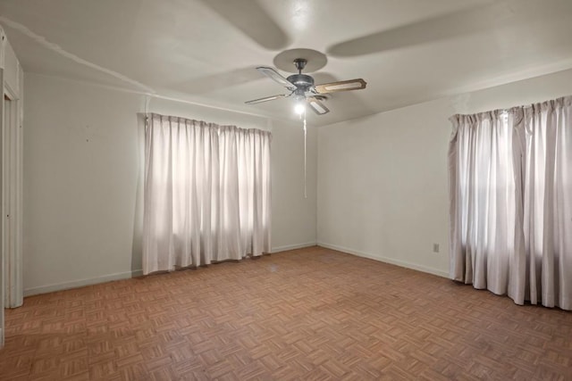 1213 Norbert St, Marlin, TX 76661 - unfurnished room with a ceiling fan and baseboards