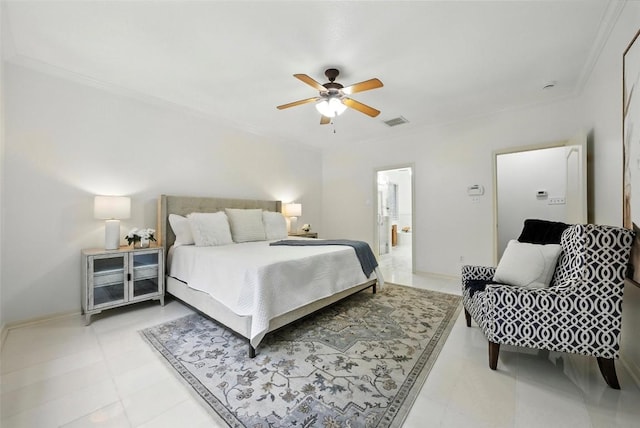 5704 Keli Ct, Austin, TX 78735 - bedroom featuring ornamental molding and ceiling fan
