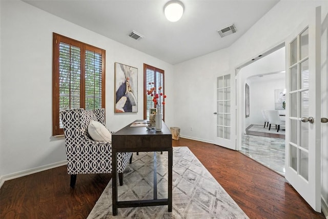 5704 Keli Ct, Austin, TX 78735 - office space featuring french doors and wood finished floors