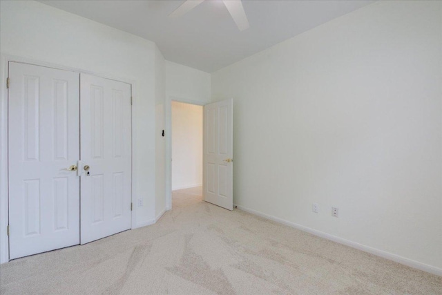 6604 Donner Cv, Austin, TX 78749 - unfurnished bedroom featuring carpet flooring, a closet, and a ceiling fan