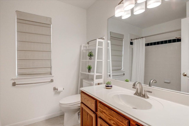 6604 Donner Cv, Austin, TX 78749 - bathroom featuring vanity, tile patterned flooring, and a shower with curtain