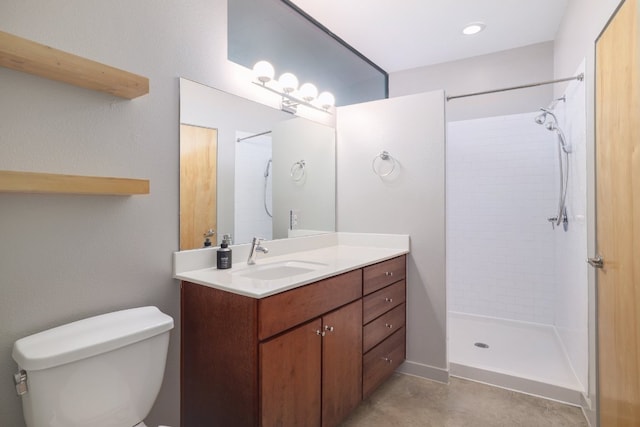 5912 Toscana Ave, Austin, TX 78724 - bathroom featuring vanity and tiled shower