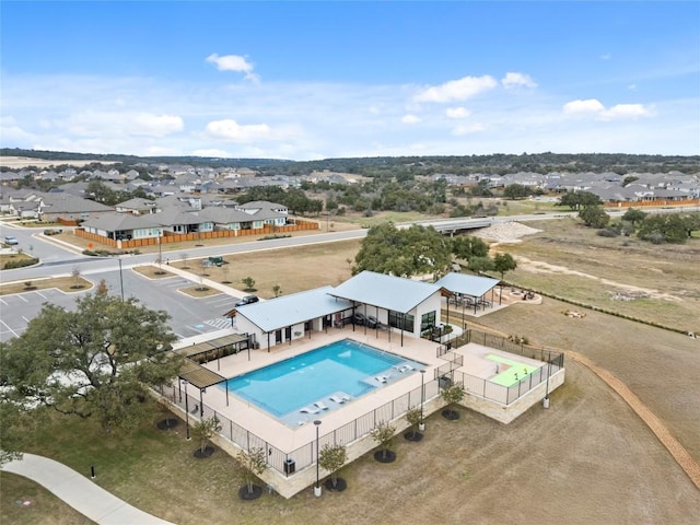 1535 Terrys Gate, New Braunfels, TX 78132 - aerial perspective of suburban area with a pool area