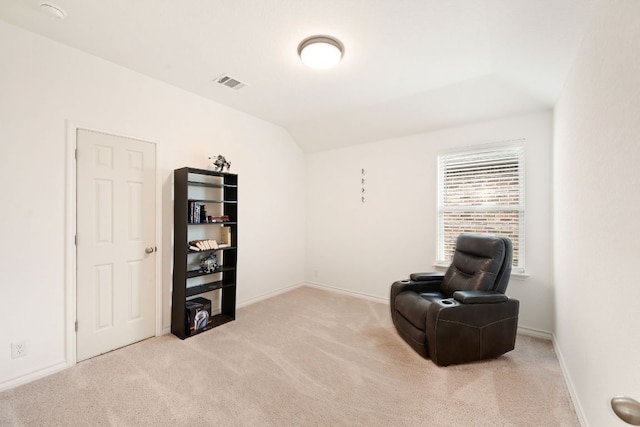 1535 Terrys Gate, New Braunfels, TX 78132 - sitting room featuring lofted ceiling and carpet flooring