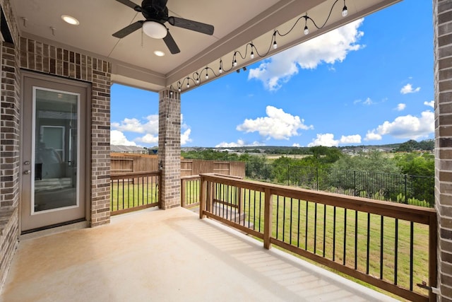 1535 Terrys Gate, New Braunfels, TX 78132 - balcony featuring a ceiling fan