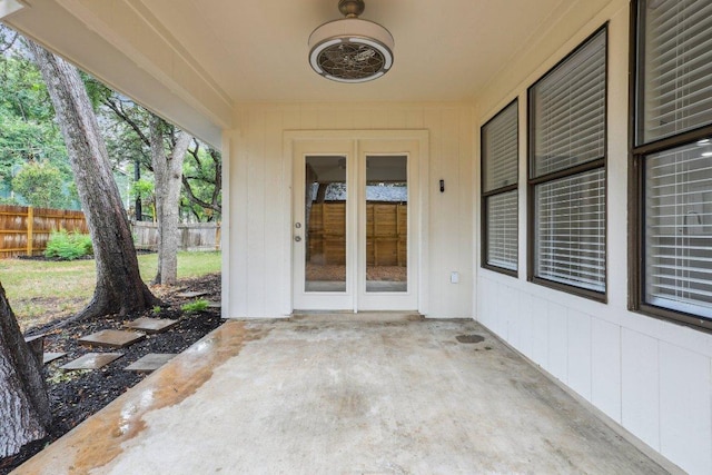 1808 Fawn Ridge Trl, Round Rock, TX 78681 - view of exterior entry featuring a patio and french doors