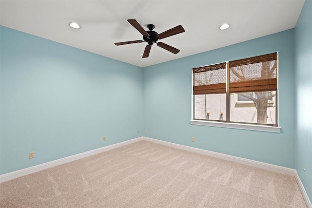 8540 Adirondack Trl Unit 21, Austin, TX 78759 - empty room with carpet floors, recessed lighting, and ceiling fan