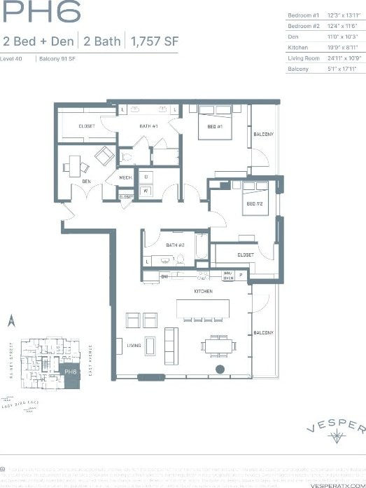 84 E Ave Unit 4004, Austin, TX 78701 - view of room layout