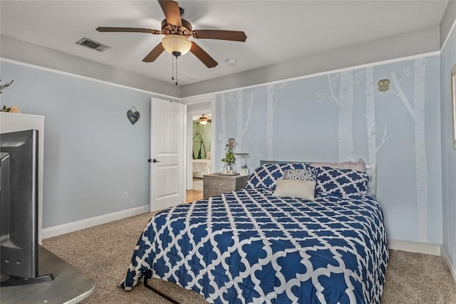 1231 Tumbleweed Trl, Temple, TX 76502 - carpeted bedroom with baseboards and ceiling fan