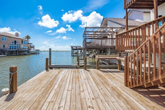 13517 Carlos Fifth Ct, Corpus Christi, TX 78418 - dock featuring a deck with water view