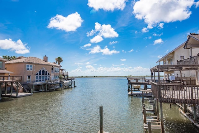 13517 Carlos Fifth Ct, Corpus Christi, TX 78418 - dock area featuring a water view and boat lift