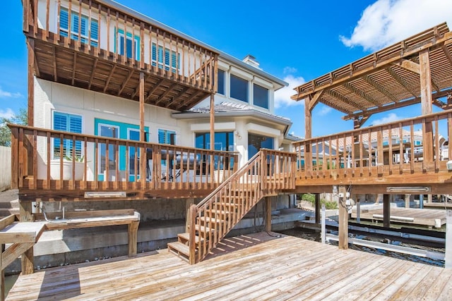 13517 Carlos Fifth Ct, Corpus Christi, TX 78418 - dock featuring stairway