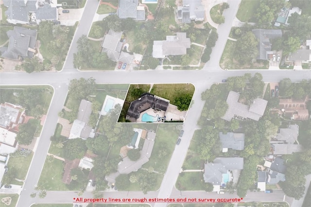 134 Sinclair St, Corpus Christi, TX 78411 - aerial view of residential area featuring property parcel outlined