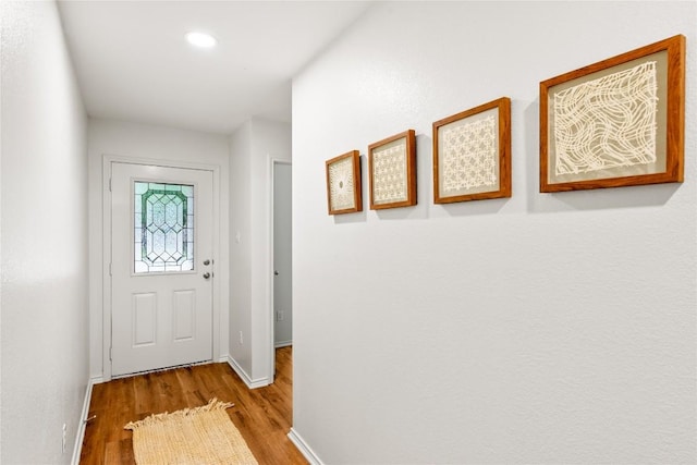 237 Baldwin St, Hutto, TX 78634 - entryway with wood finished floors and recessed lighting