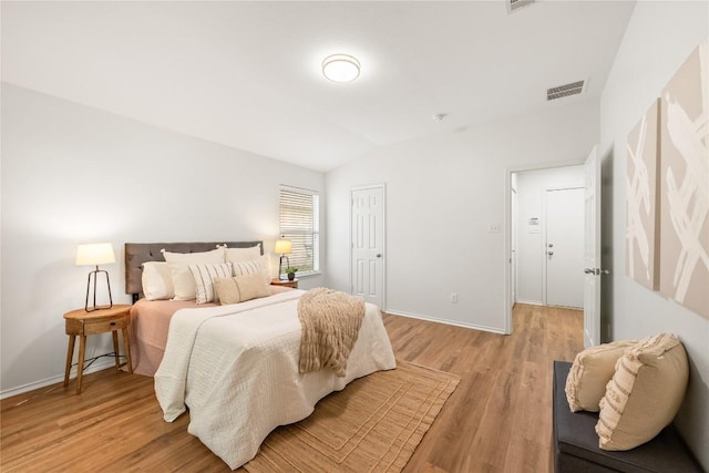 237 Baldwin St, Hutto, TX 78634 - bedroom with lofted ceiling, light wood-type flooring, and a closet
