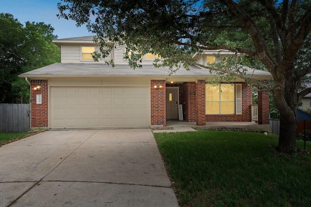 9004 Postvine Dr, Austin, TX 78724 - view of front of home with driveway, brick siding, and a garage