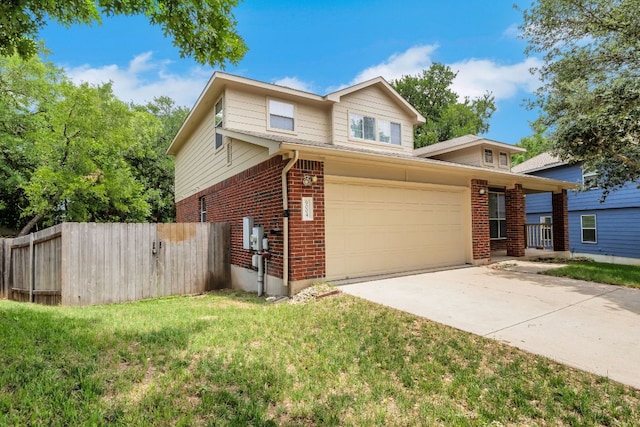 9004 Postvine Dr, Austin, TX 78724 - traditional-style home with brick siding, concrete driveway, and a garage