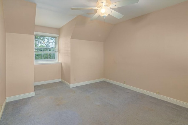 2981 Vivroux Ranch Rd, Seguin, TX 78155 - additional living space featuring lofted ceiling, light colored carpet, and a ceiling fan