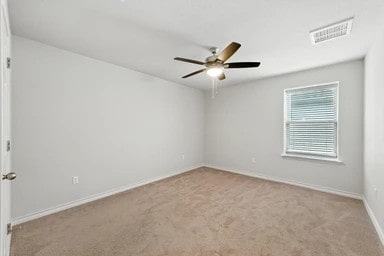 17320 Calipatria Ln, Pflugerville, TX 78660 - carpeted spare room featuring ceiling fan and baseboards