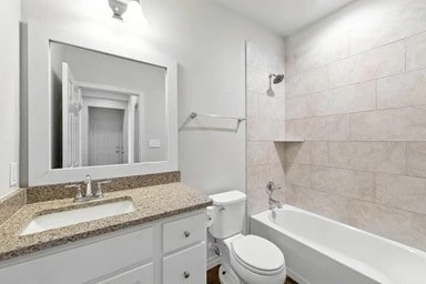17320 Calipatria Ln, Pflugerville, TX 78660 - full bath featuring vanity and shower / tub combination