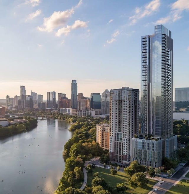 44 E Ave Unit 3801, Austin, TX 78701 - skyline view with a large body of water