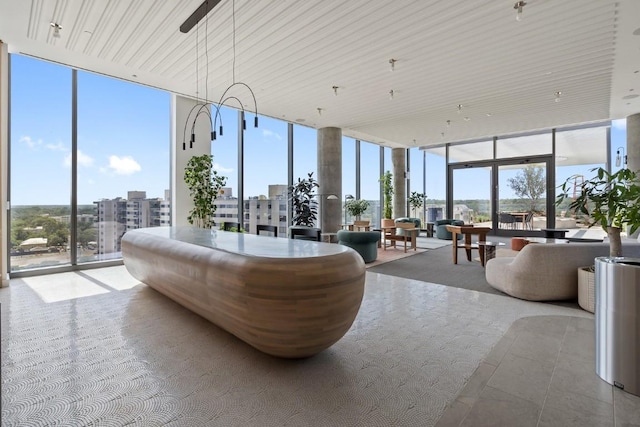 44 E Ave Unit 3801, Austin, TX 78701 - community lobby featuring expansive windows