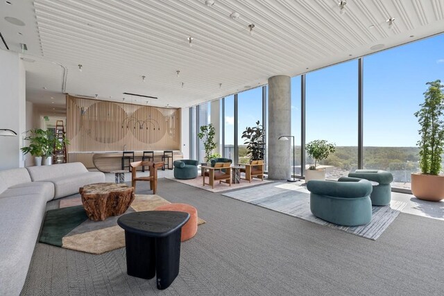 44 E Ave Unit 3801, Austin, TX 78701 - lobby with expansive windows