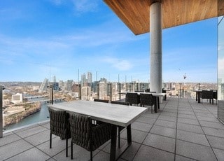44 E Ave Unit 3801, Austin, TX 78701 - view of patio featuring a view of city