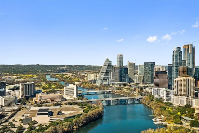 44 E Ave Unit 3801, Austin, TX 78701 - skyline view featuring a notable bridge and a nearby body of water