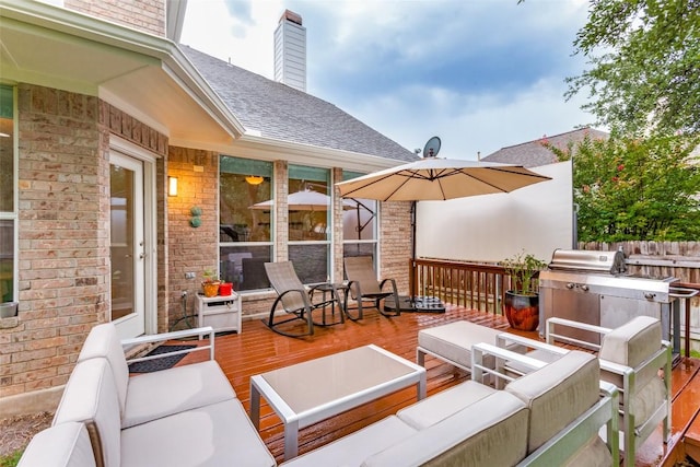 12816 Texas Sage Ct, Austin, TX 78732 - view of patio / terrace with an outdoor hangout area and a wooden deck