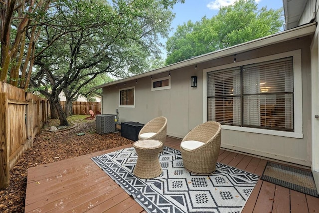 8406 Copano Dr, Austin, TX 78749 - wooden deck with a fenced backyard