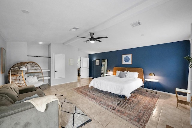 8406 Copano Dr, Austin, TX 78749 - bedroom featuring light tile patterned flooring and ceiling fan