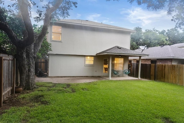 1449 Sir Thopas Trl, Austin, TX 78748 - rear view of house featuring a patio, a fenced backyard, and roof with shingles
