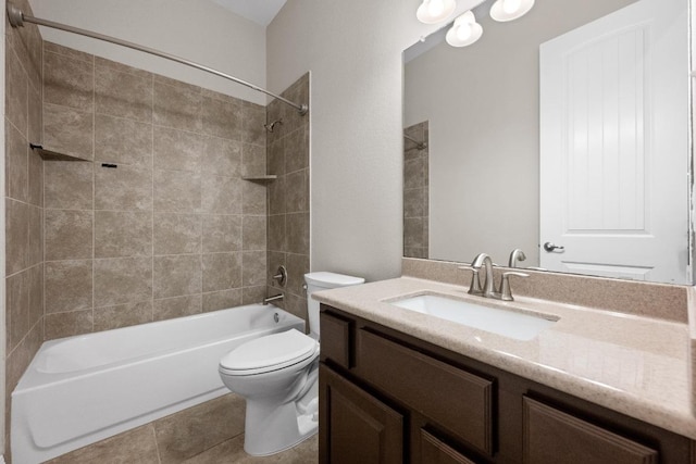 136 Firefall Ln, Austin, TX 78737 - bathroom with vanity, shower / washtub combination, and tile patterned flooring