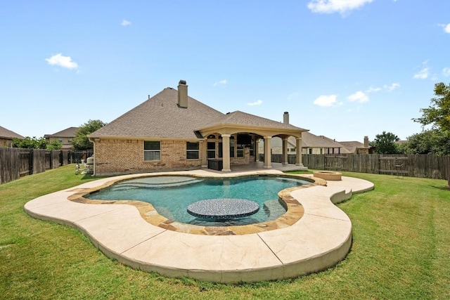 136 Firefall Ln, Austin, TX 78737 - view of swimming pool featuring a fenced backyard and a patio