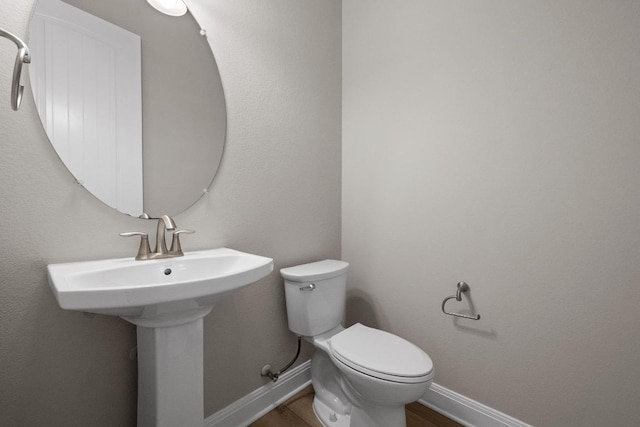 136 Firefall Ln, Austin, TX 78737 - bathroom with toilet and wood finished floors
