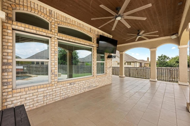136 Firefall Ln, Austin, TX 78737 - view of patio featuring a ceiling fan