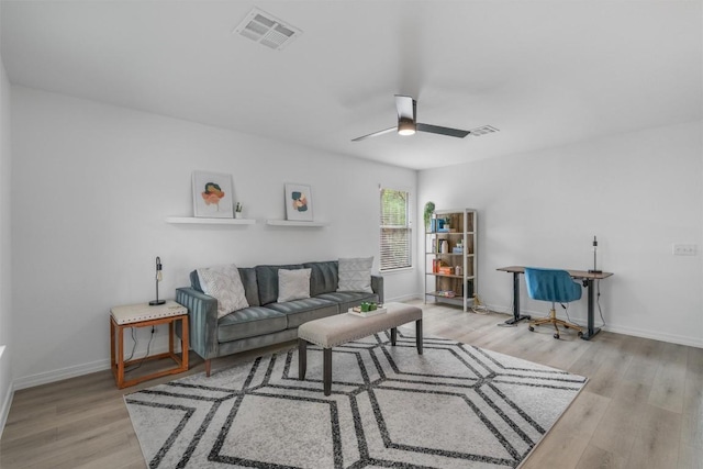 1509 Strickland Dr, Austin, TX 78748 - living room featuring wood finished floors and ceiling fan