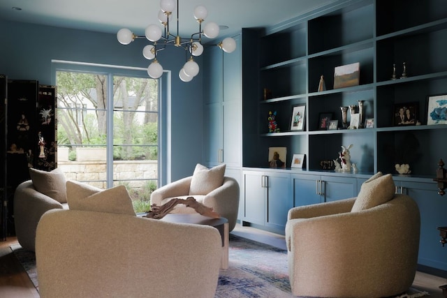 4100 Mcbrine Pl, Austin, TX 78746 - living area featuring a chandelier