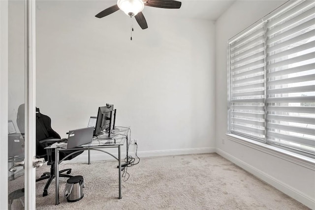 817 Clear Spring Ln, Leander, TX 78641 - office space featuring carpet flooring and a ceiling fan