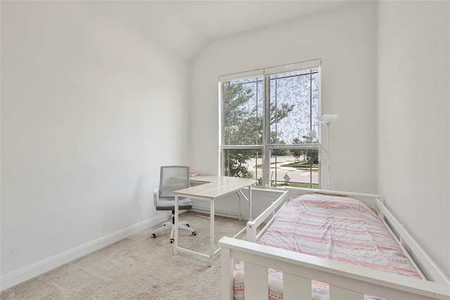 817 Clear Spring Ln, Leander, TX 78641 - carpeted bedroom with baseboards and vaulted ceiling