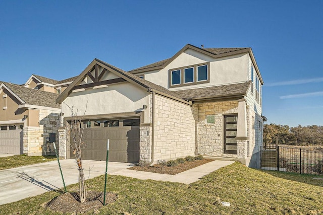 1531 N Red Bud Ln Unit 19, Round Rock, TX 78665 - view of front facade featuring stone siding, stucco siding, and concrete driveway
