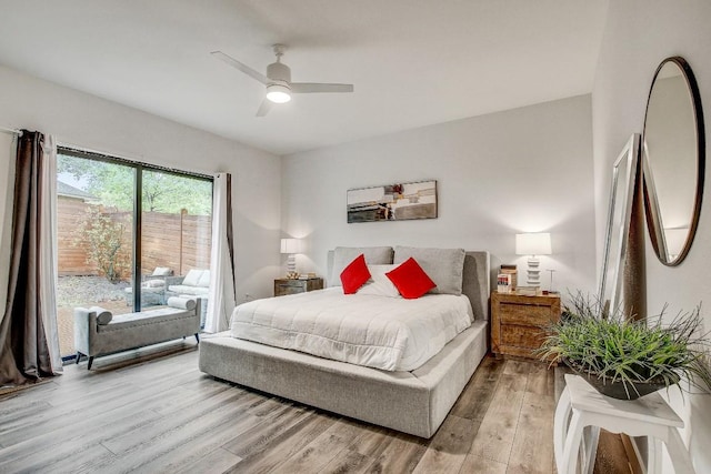 11300 Lake Dr, Austin, TX 78748 - bedroom featuring wood finished floors and a ceiling fan