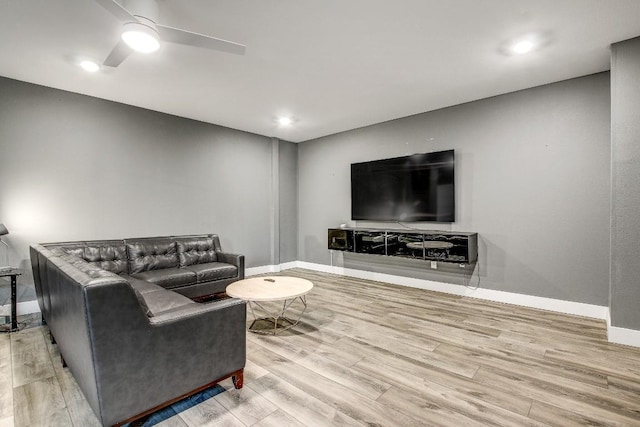 11300 Lake Dr, Austin, TX 78748 - living area featuring wood finished floors and ceiling fan