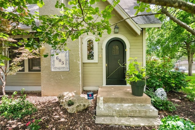 603 E Liberty Ave, Round Rock, TX 78664 - property entrance with roof with shingles