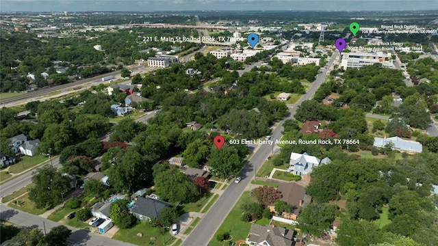 603 E Liberty Ave, Round Rock, TX 78664 - aerial view of property and surrounding area