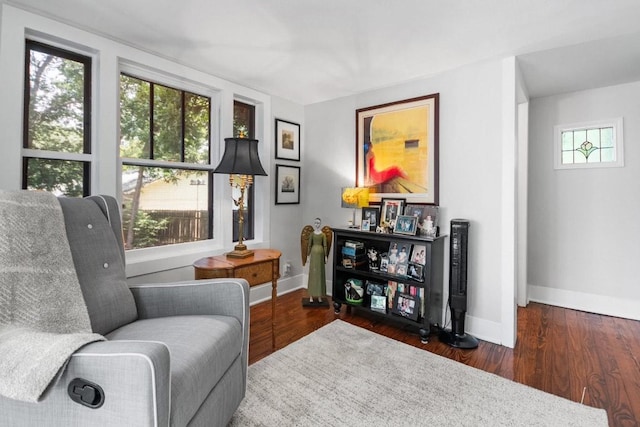 603 E Liberty Ave, Round Rock, TX 78664 - sitting room with baseboards and wood finished floors