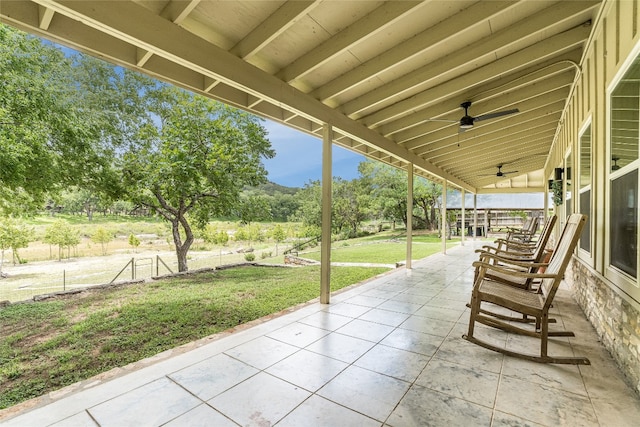 2308 Flite Acres Rd, Wimberley, TX 78676 - view of patio with a ceiling fan